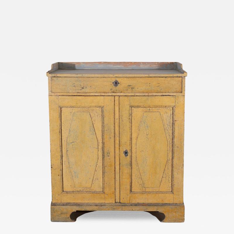 Swedish Gustavian Period Buffet in Original Yellow Paint Late 18th Century