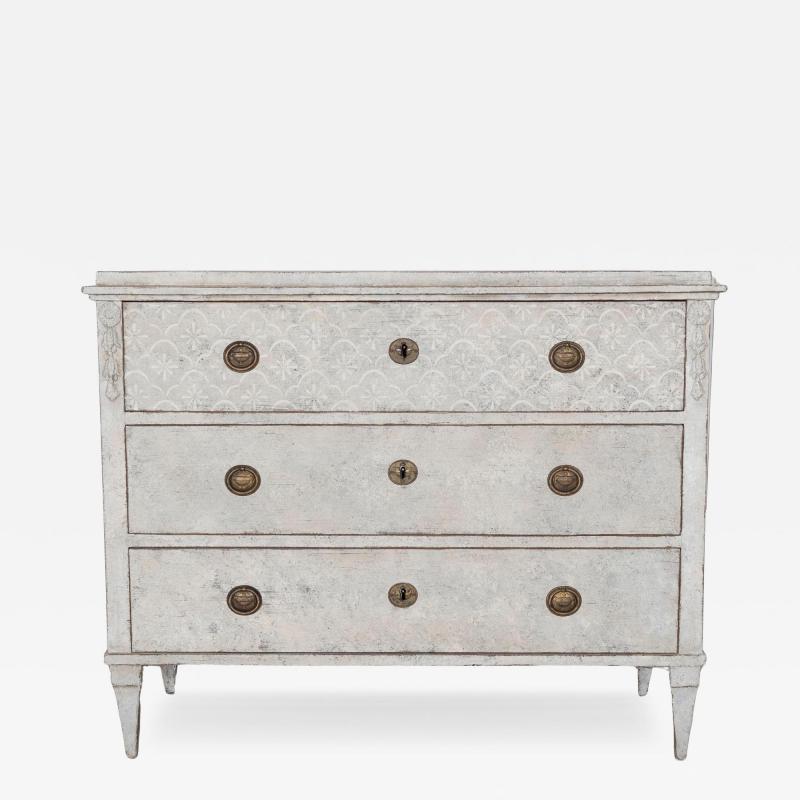 Swedish Gustavian Style Painted Chest of Drawers Circa 1840