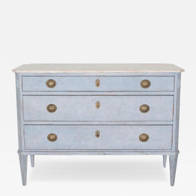 Swedish Gustavian Style Painted Chest of Drawers Circa 1900