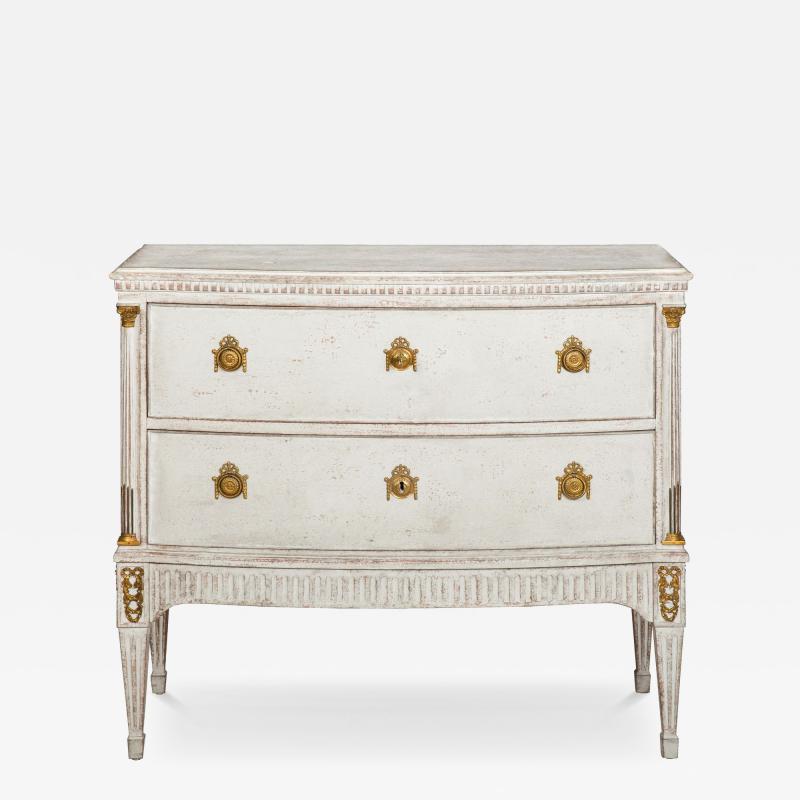 Swedish Gustavian White Painted Chest of Drawers