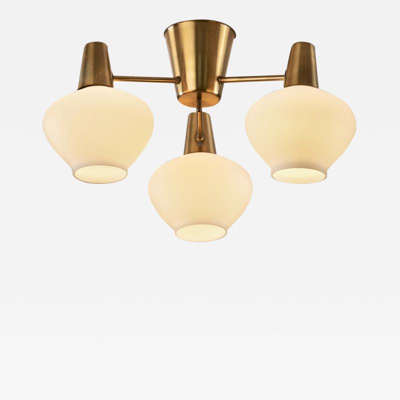 Swedish Modern Brass Ceiling Light by Asea AB Sweden 1950s