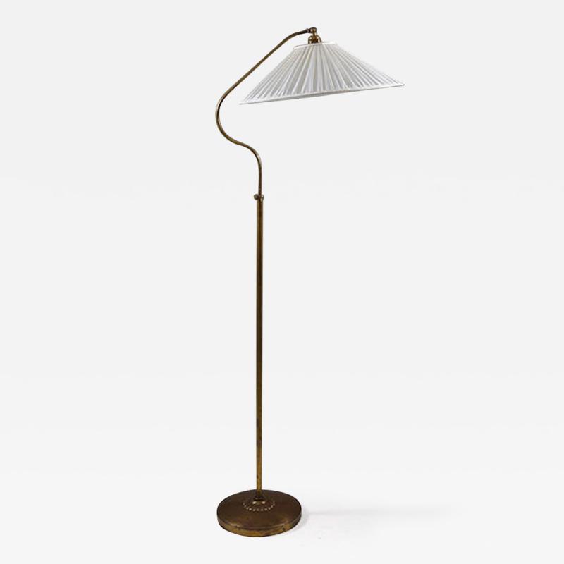 Swedish Modern Floor Lamp in Brass 1940s
