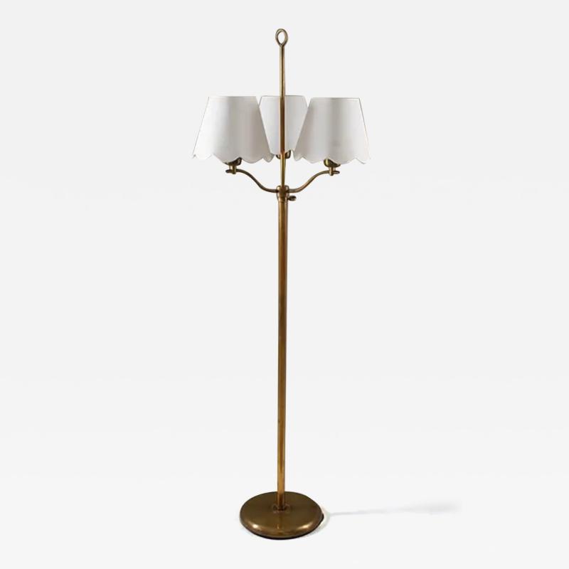 Swedish Modern Floor Lamp in Brass 1940s