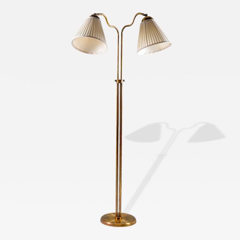 Swedish Modern Floor Lamp in Brass 1940s
