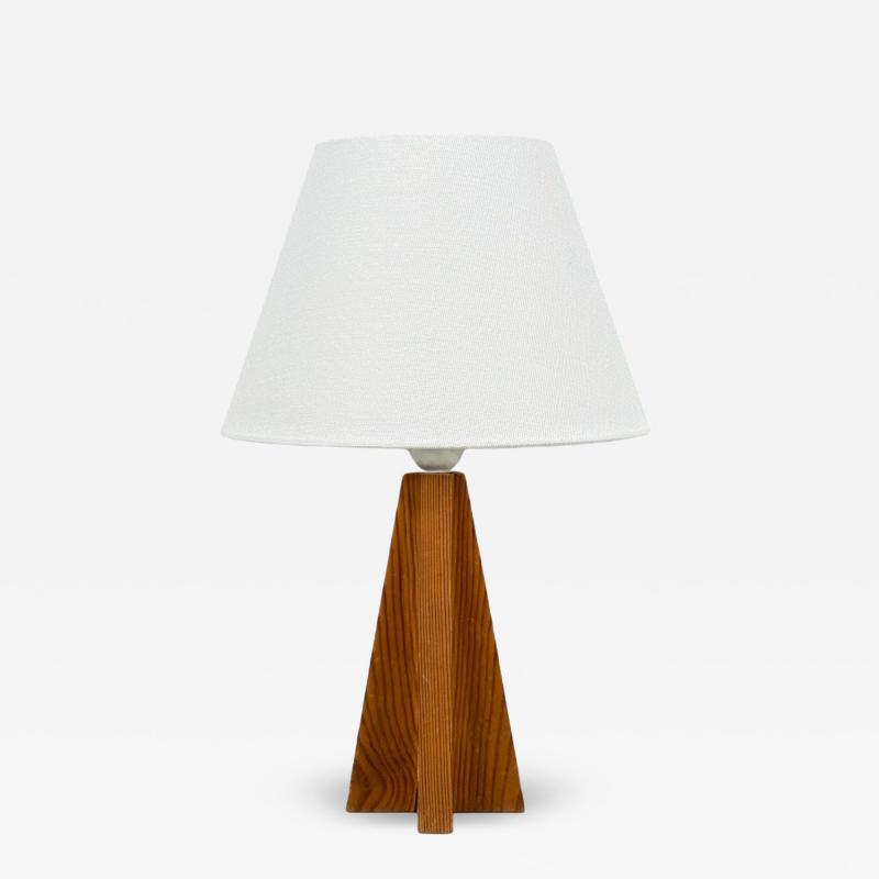 Swedish Modern Pine Table Lamp Sweden 1970s