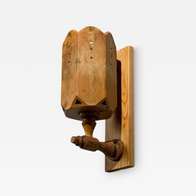 Swedish Modern Pine Wall Sconce Sweden 1970s
