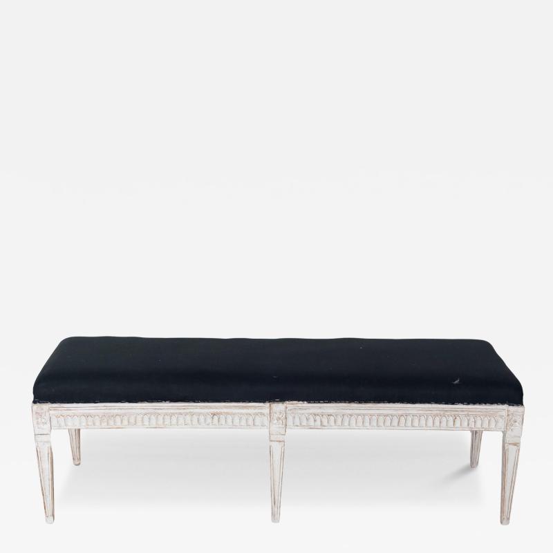 Swedish Neoclassical Painted Bench 19th Century