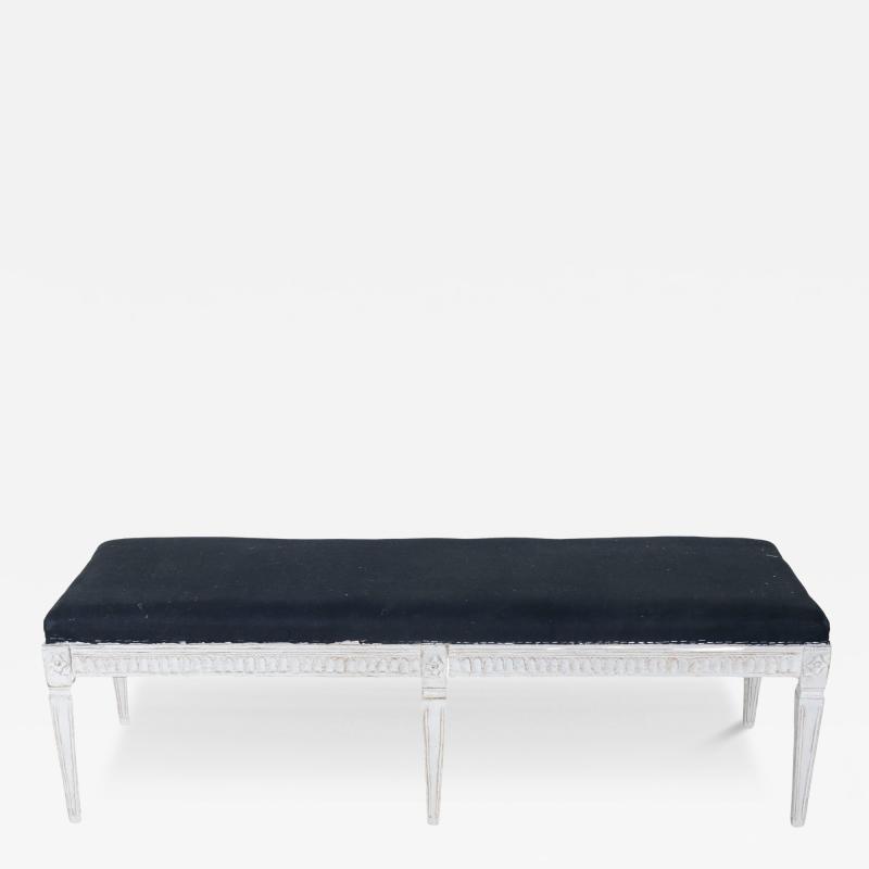 Swedish Neoclassical Painted Bench circa 1880