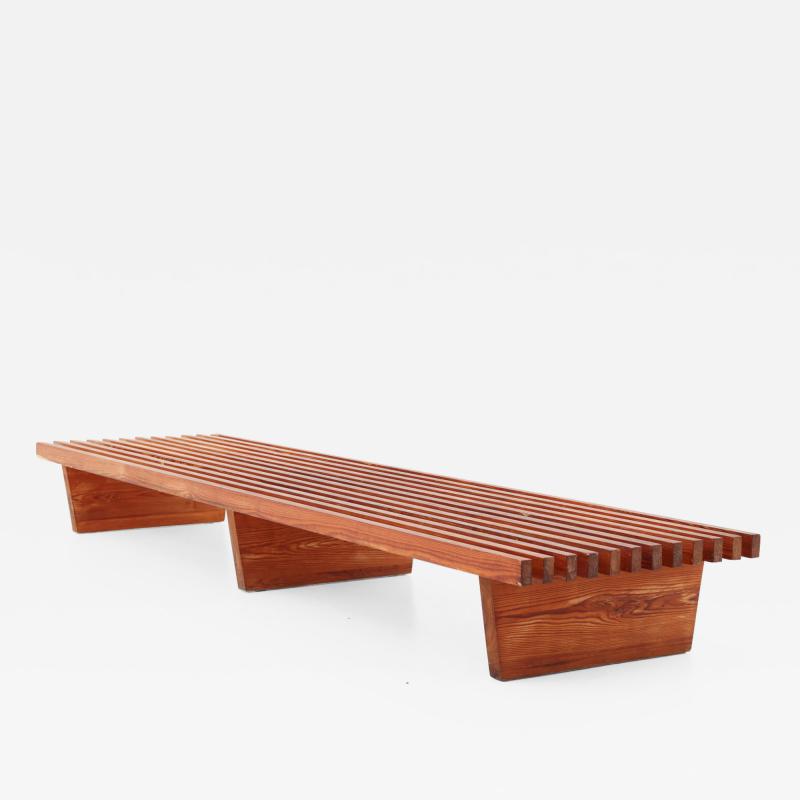 Swedish Oversized Bench Coffee Table Daybed in Pine 1960s