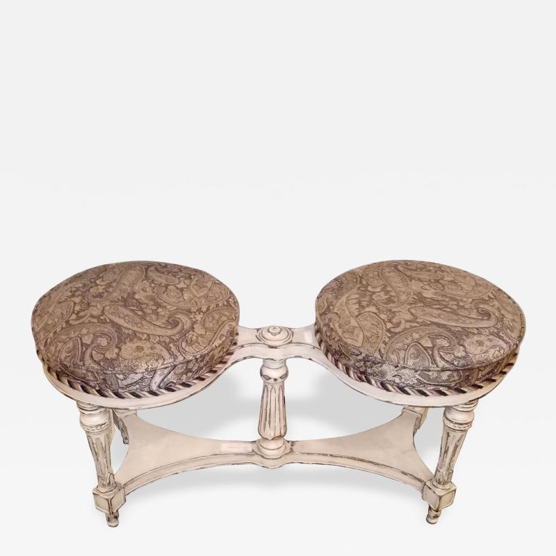 Swedish Painted Bench with Double Seats