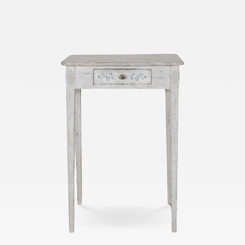 Swedish Painted Console Table with Drawer circa 1880