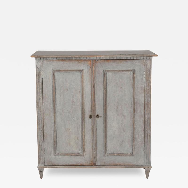 Swedish Painted Pine Sideboard in Soft Grey circa 1860 1870
