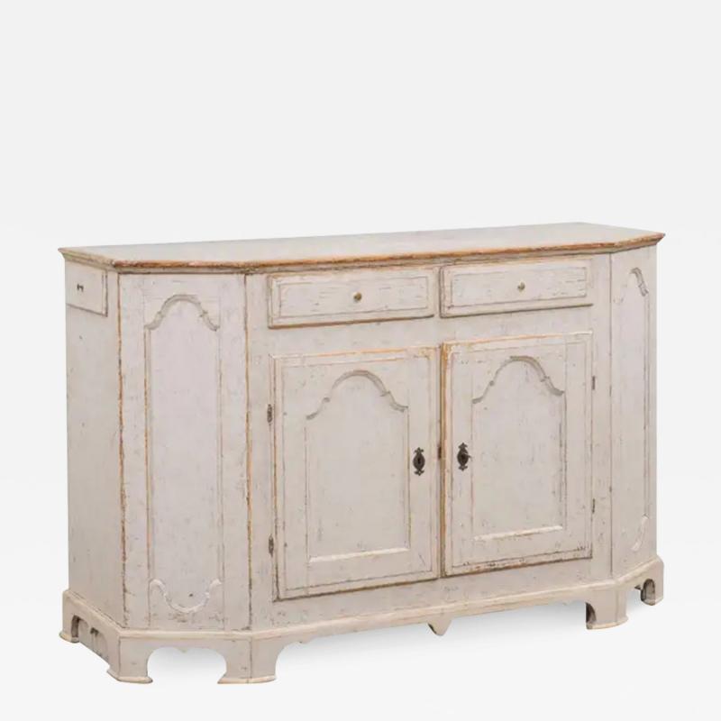 Swedish Rococo Period 18th Century Buffet from V rmland with Canted Side Posts