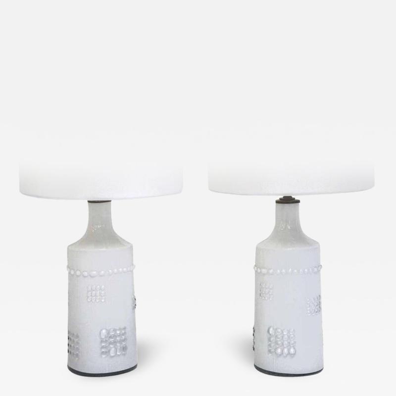 Swedish White Glass Lamps Pukeberg