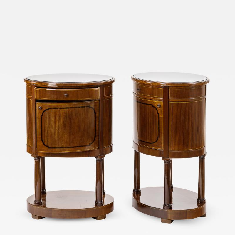 Swedish neo classical pair of bedsides or side table