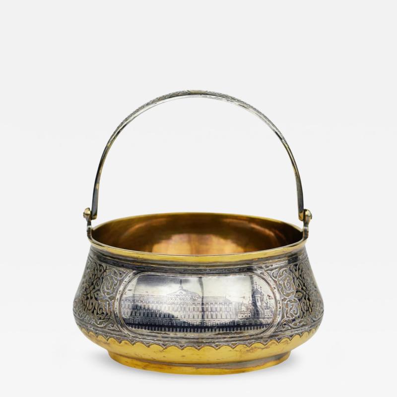 Sweetmeat Basket With Views Of Moscow Pavel Ovchinnikov Firm Moscow Russia