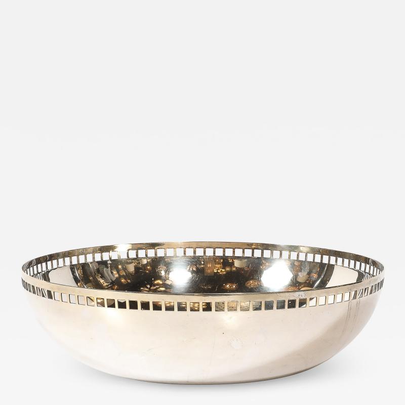 Swid Powell Modern Richard Meier Silver Plate Architectural Skyscraper Bowl For Swid Powell