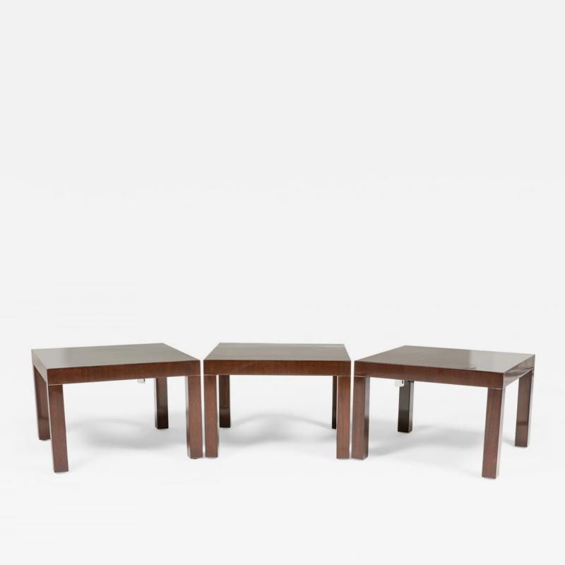T H Robsjohn Gibbings 3 T H Robsjohn Gibbings American Mid Century Walnut Parsons Design End Side Tab