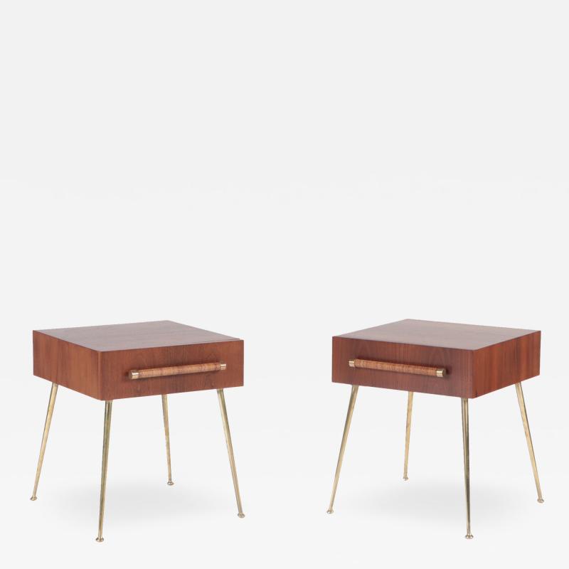 T H Robsjohn Gibbings A pair of Mid Century Modern side Cabinets by Robsjohn Gibbings Circa 1950 