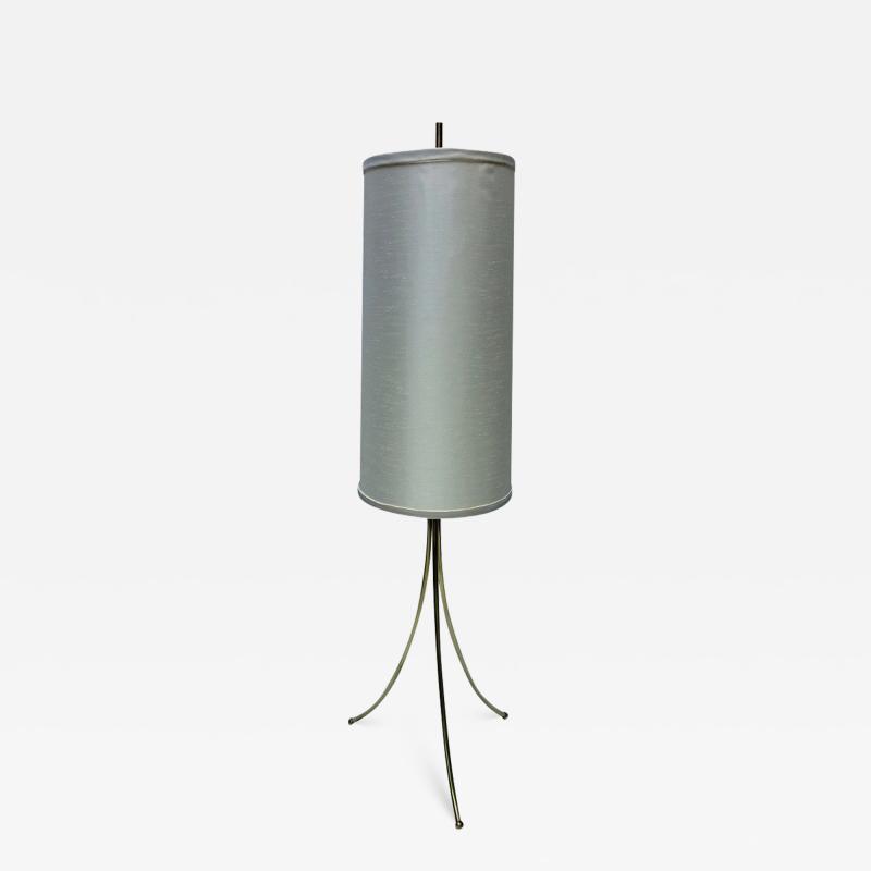 T H Robsjohn Gibbings Brass Tripod Floor Lamp in the Style of Robsjohn Gibbings 1950