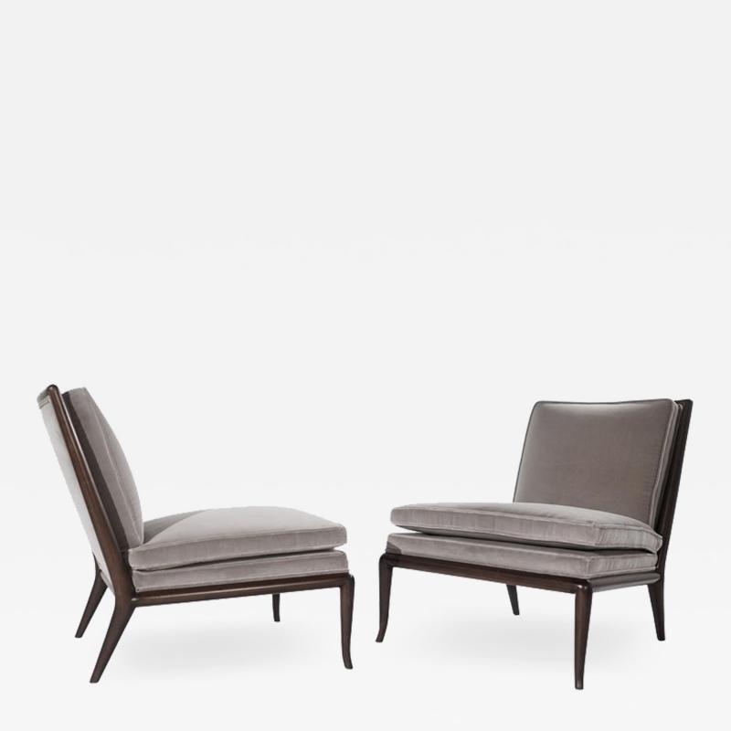 T H Robsjohn Gibbings Model WMB Slipper Chairs by T H Robjohn Gibbings 1950s