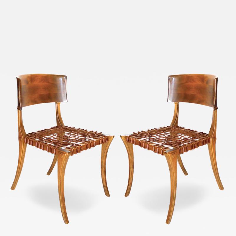 T H Robsjohn Gibbings Pair of 1961Klismos Chairs by T H Robsjohn Gibbings Saridis of Athens