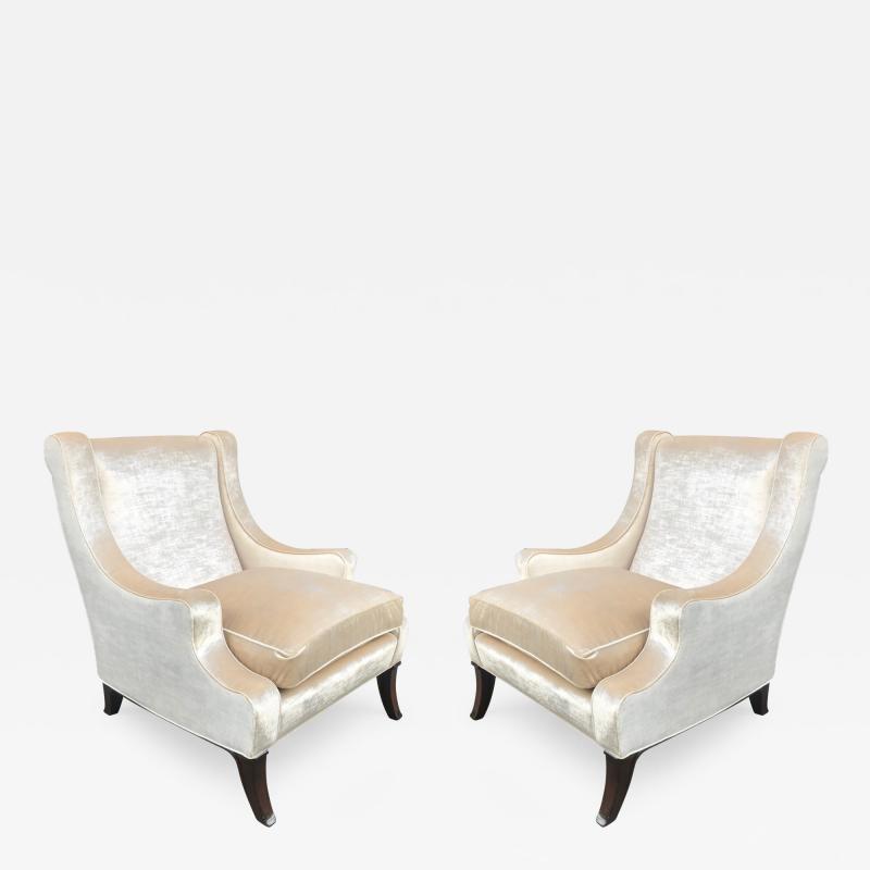 T H Robsjohn Gibbings Pair of Lounge Chairs Style of Robsjohn Gibbings