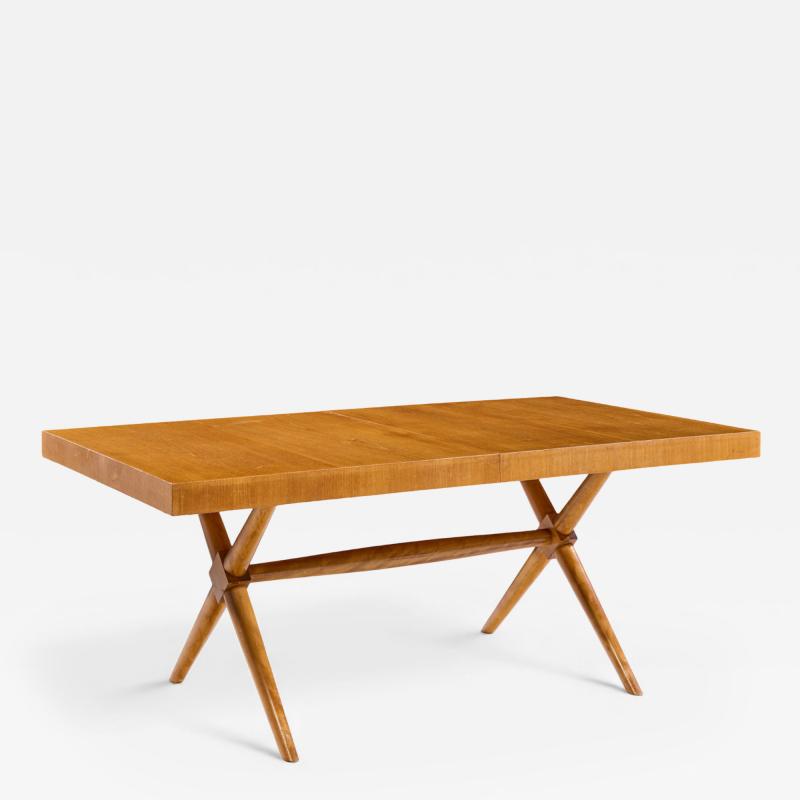 T H Robsjohn Gibbings Robsjohn Gibbings for Widdicomb Bleached Mahogany X Based Dining Table