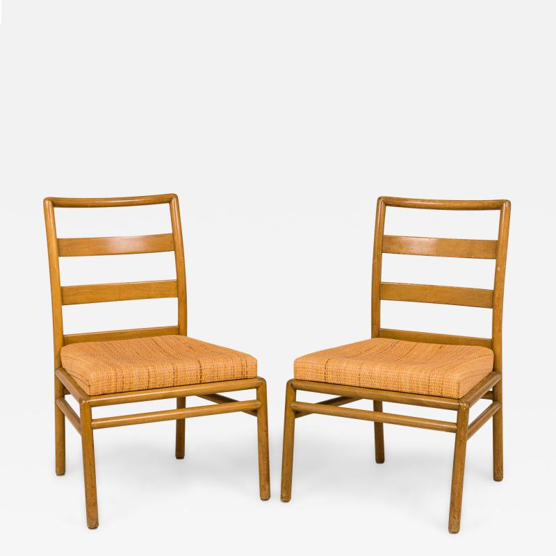 T H Robsjohn Gibbings Set of 8 T H Robsjohn Gibbings for Widdicomb Woven Seat Dining Chairs