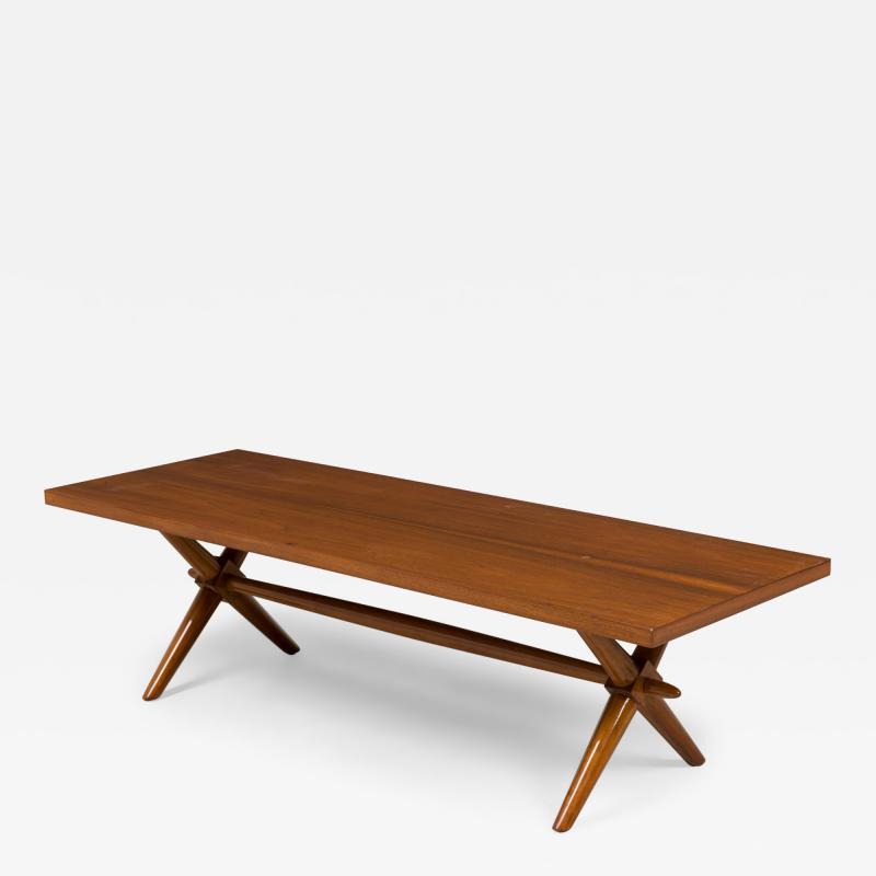 T H Robsjohn Gibbings T H Robsjohn Gibbings Mid Century American Modern Walnut Low Coffee Table
