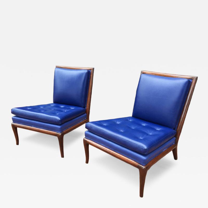 T H Robsjohn Gibbings T H Robsjohn Gibbings Slipper Chairs Pair