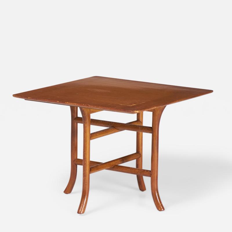 T H Robsjohn Gibbings T H Robsjohn Gibbings for Widdicomb Walnut Crossed Trestle Occasional Table