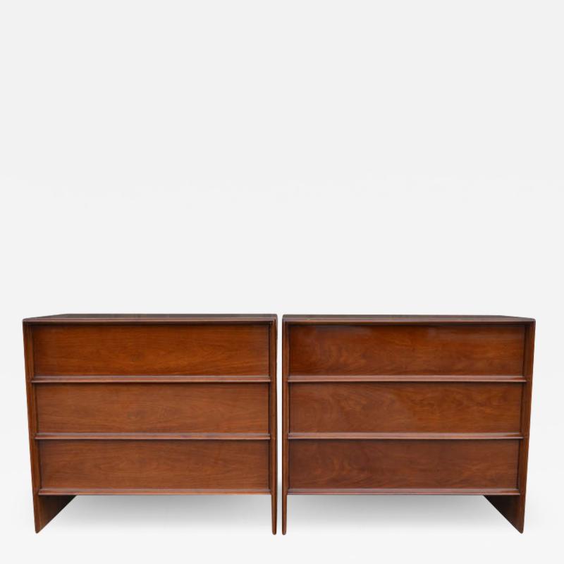 T H Robsjohn Gibbings Thin Line Pair of Chests