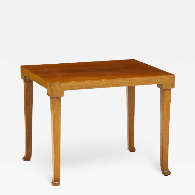 T H Robsjohn Gibbings WALNUT SIDE TABLE BY T H ROBSJOHN GIBBINGS FOR SARIDIS