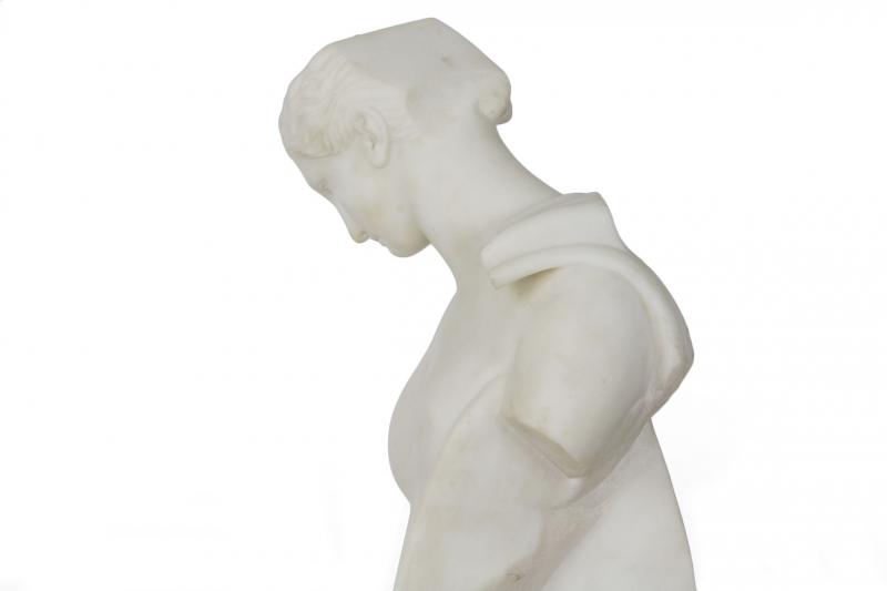 T. Vacca - “Psyche of Capua” Italian Classical Marble Sculpture circa 1866