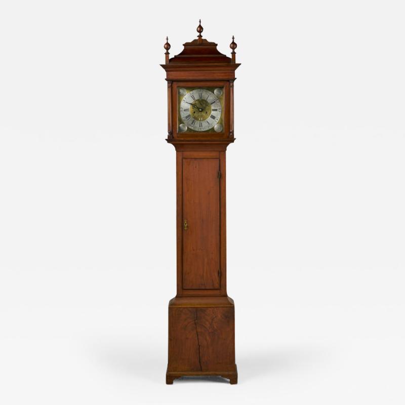 TALL CASE CLOCK BY ISAAC JACKSON OF NEW GARDEN TIME PASSETH SWIFTLY AWAY 