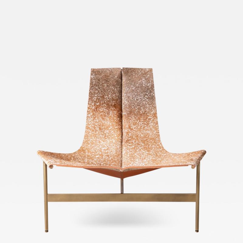 TH 15 Sling Lounge Chair in bronze hair on hide by Katavolos Littell Kelly