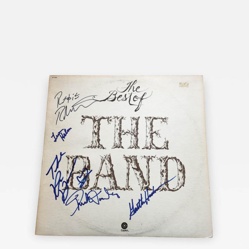 THE BEST OF THE BAND AUTOGRAPHED RECORD ALBUM