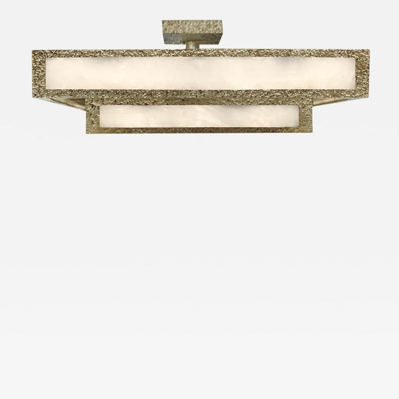 THR28 Rock Crystal Semi Flushmount By Phoenix