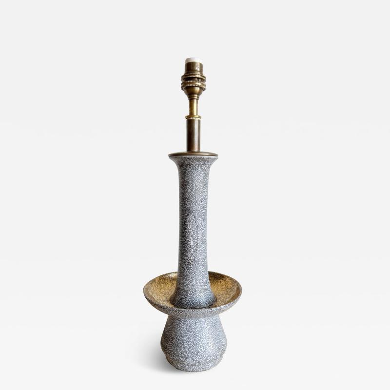 TIERED TEXTURED CERAMIC LAMP