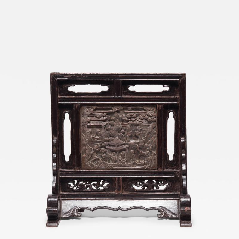Table Screen with Soapstone Panel