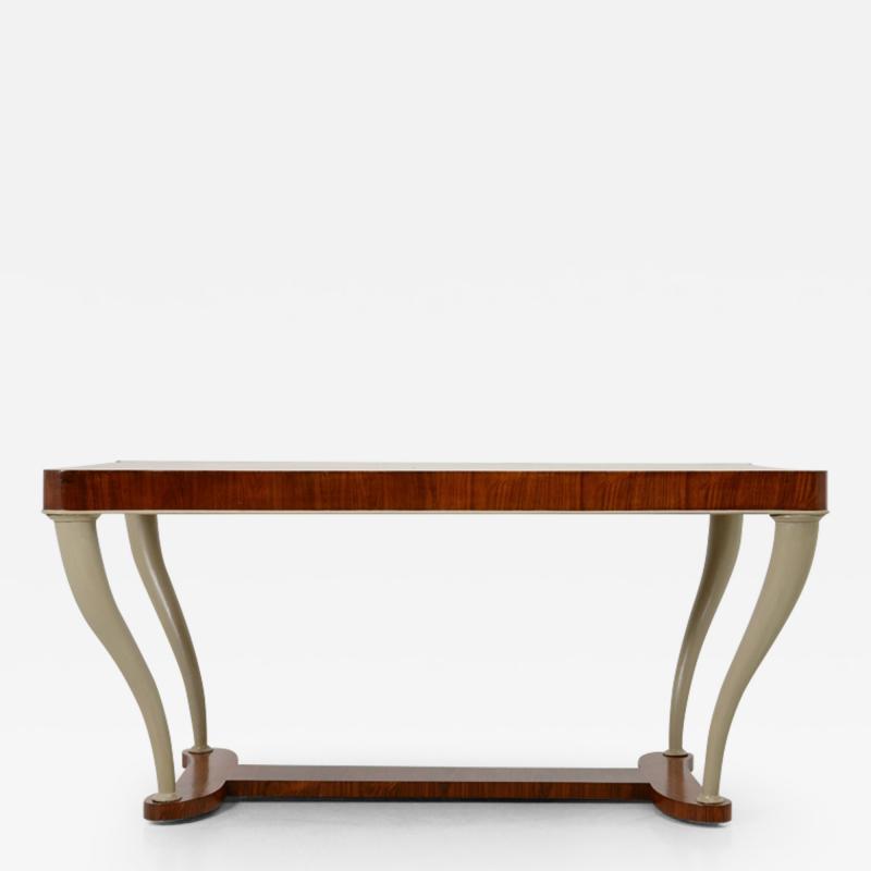 Table in macassar wood with painted legs Italy 1930