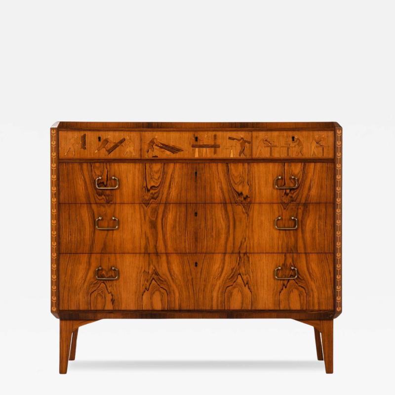 Tage Lindgren Bureau in Rosewood and Brass by Tage Lindgren 1954