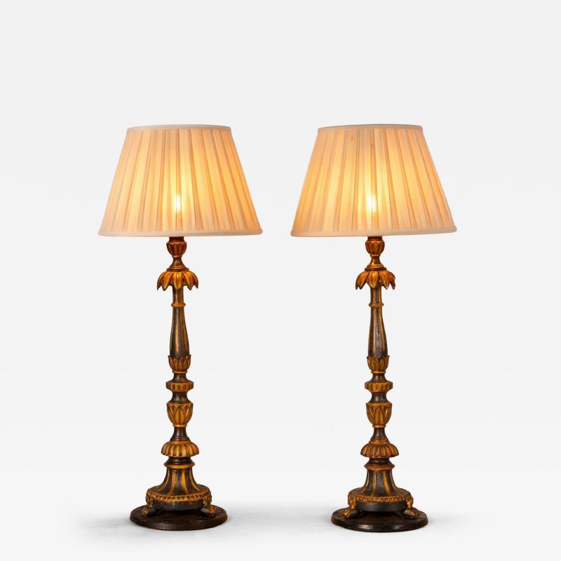 Tall Fluted Italian Lamps