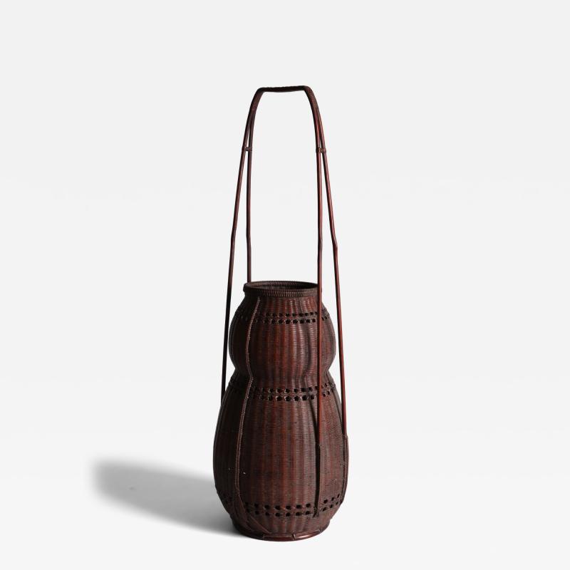 Tanabe Chikuunsai II Gourd Shaped Flower Basket ca 1940