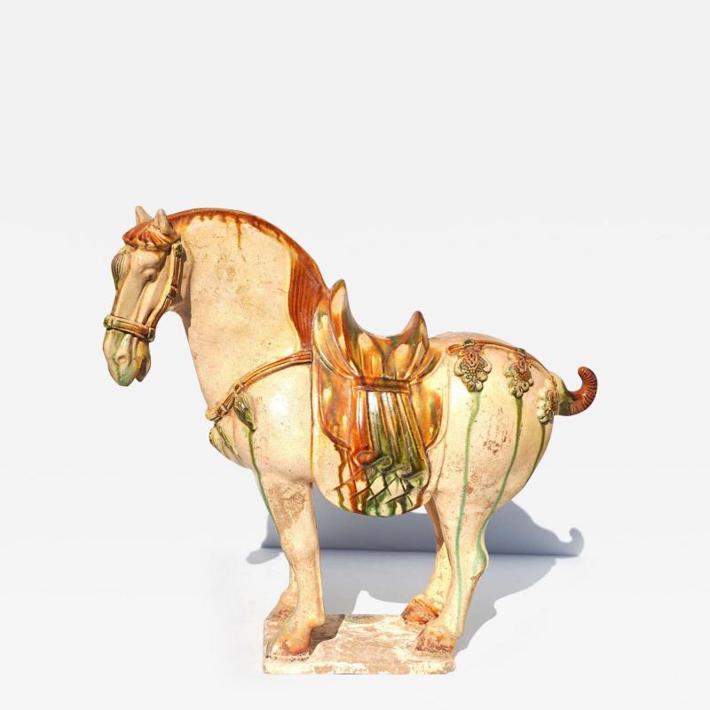 Tang Dynasty Sancai Glazed Pottery Horse