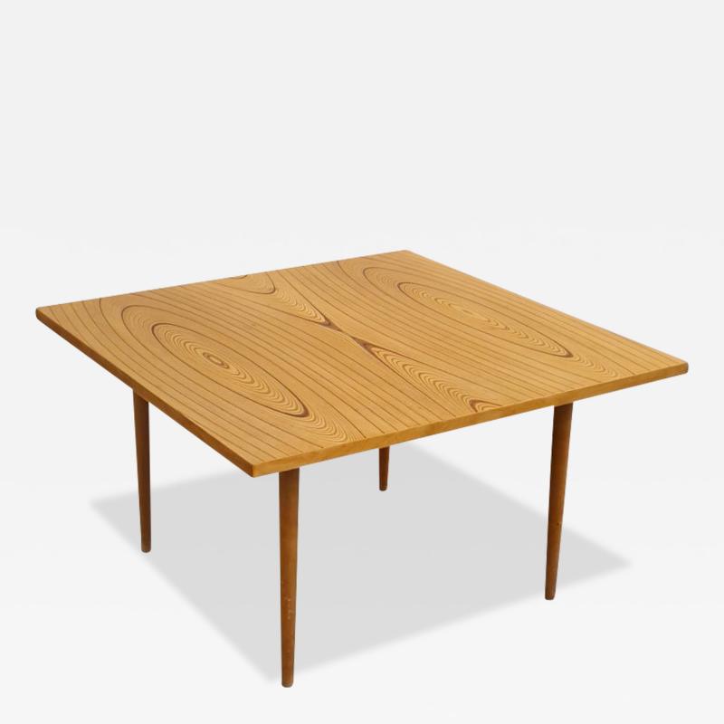 Tapio Wirkkala A Rare Tapio Wirkkala Rhythmic Veneer Coffee Table Model 9018 Asko 1950s