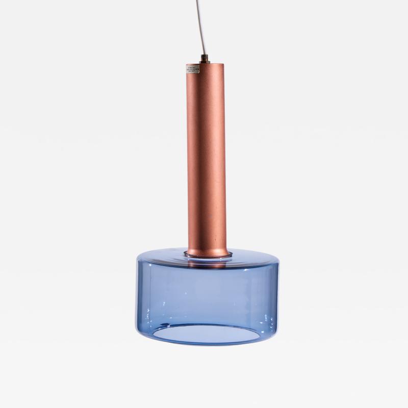 Tapio Wirkkala Tapio Wirkkala for Idman Finnish Glass Pendant Light Blue