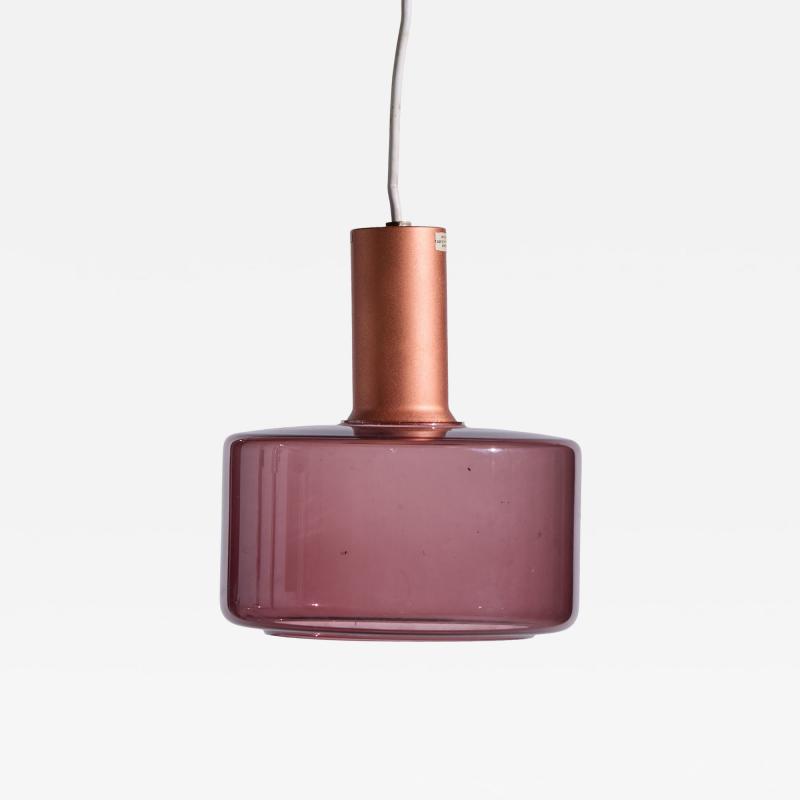 Tapio Wirkkala Tapio Wirkkala for Idman Finnish Glass Pendant Light Cranberry