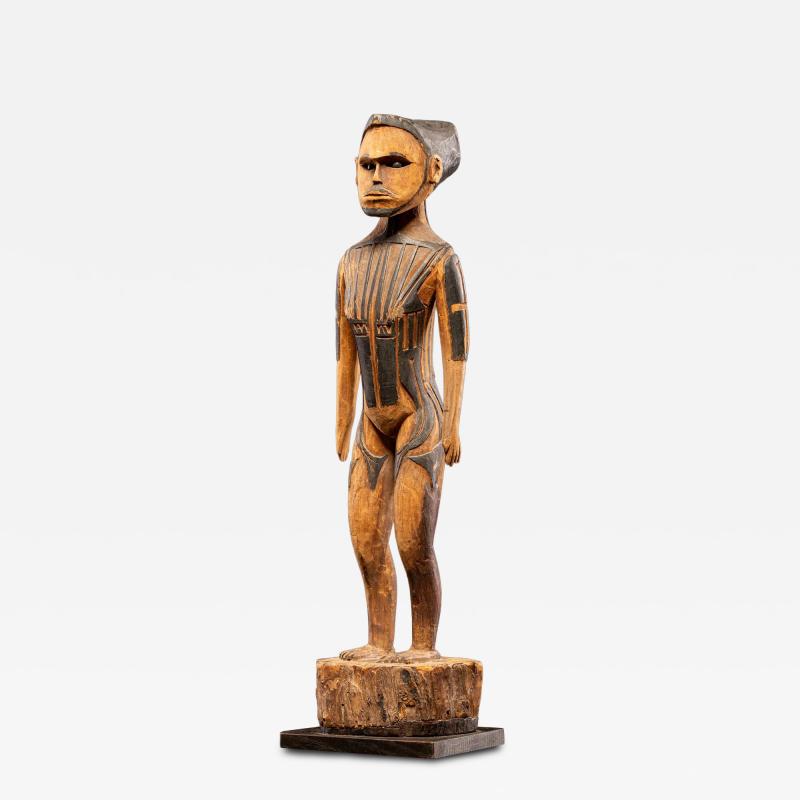 Tattooed Male Ancestor Figure Yap Island Federated States of Micronesia
